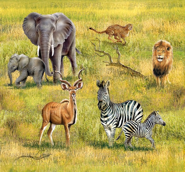 Tiere in der Savanne
