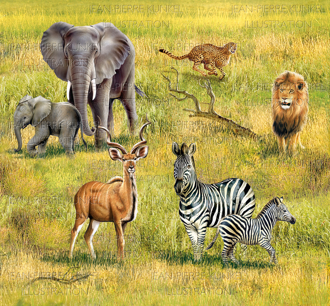 Tiere in der Savanne