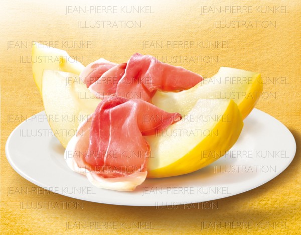 Melone mit Schinken