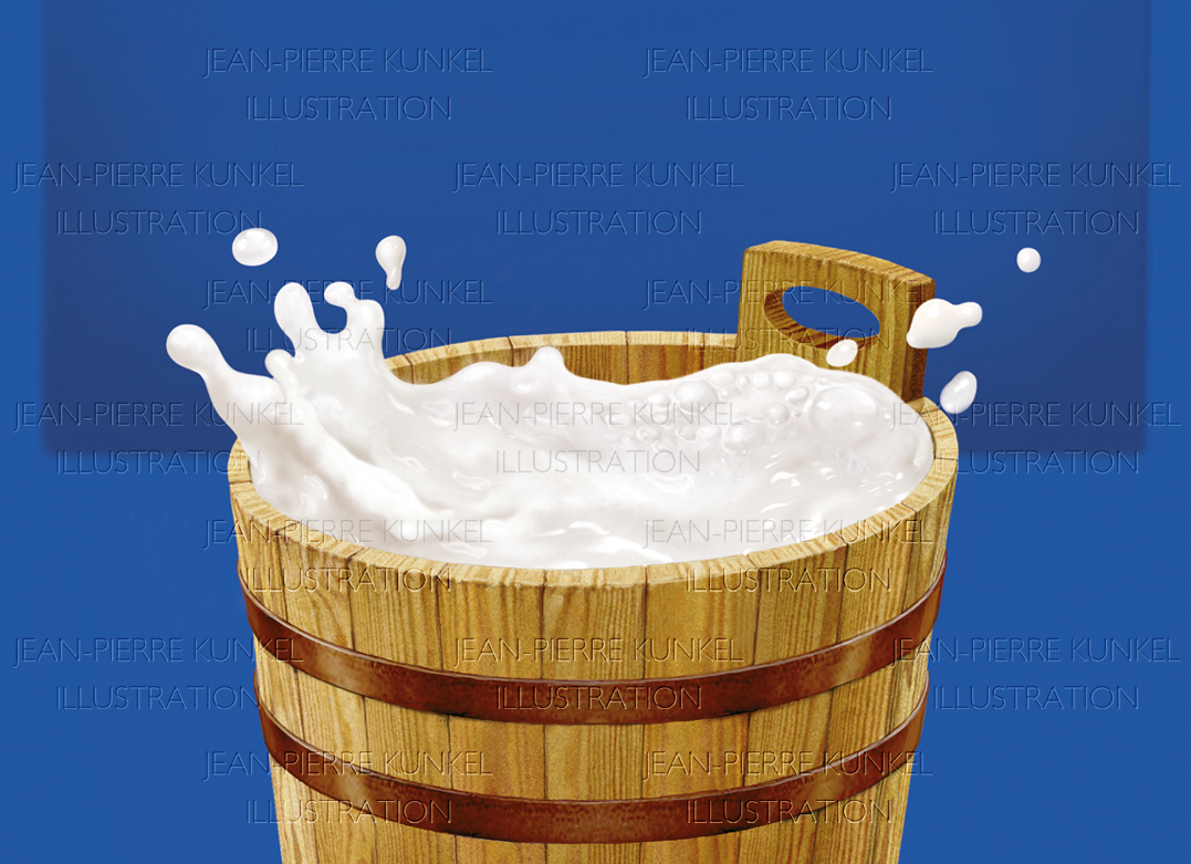 Milch im Holzfass