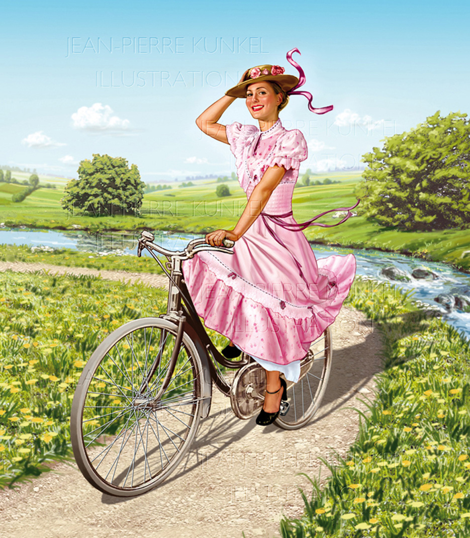 Mädchen auf Fahrrad