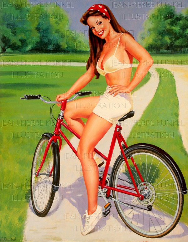 Fahrrad-Pin-Up