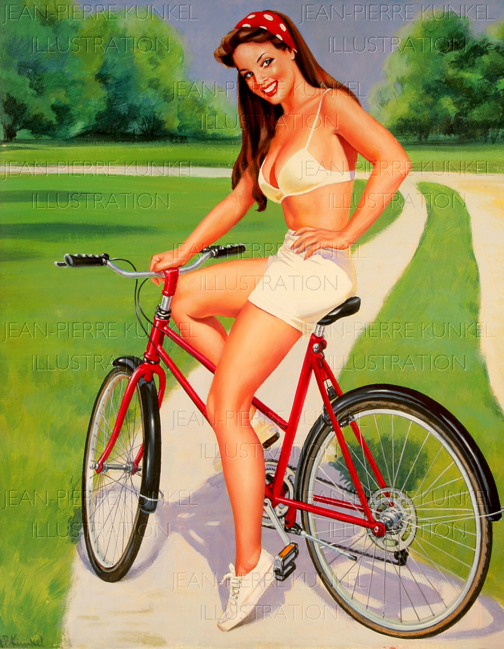 Fahrrad-Pin-Up