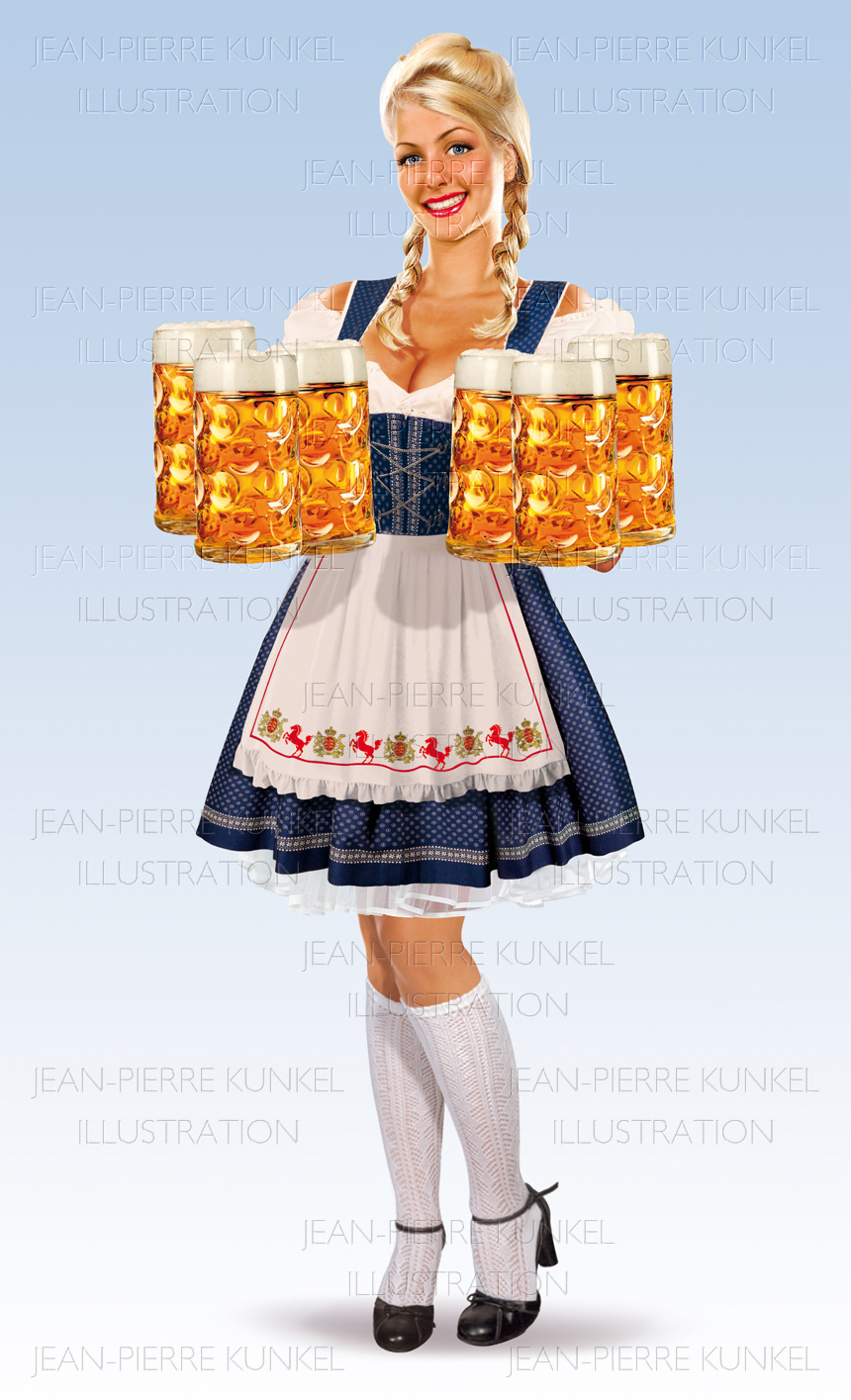 Stuttgarter Hofbräu Kellnerin