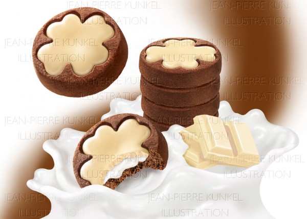 Schokokekse mit Cremefüllung